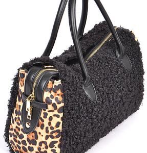 Faux Fur Leopard Toned Bag